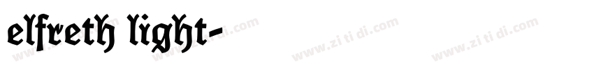 elfreth light字体转换 elfreth light字体转换